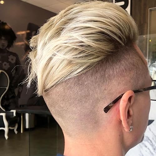 Hombres Toupee Cabello Humano, Sistema de Reemplazo de Cabello Mono Piel Delgada Pu y Encaje Firme Francés Prótesis Frontal Piezas de Cabello (8X10)