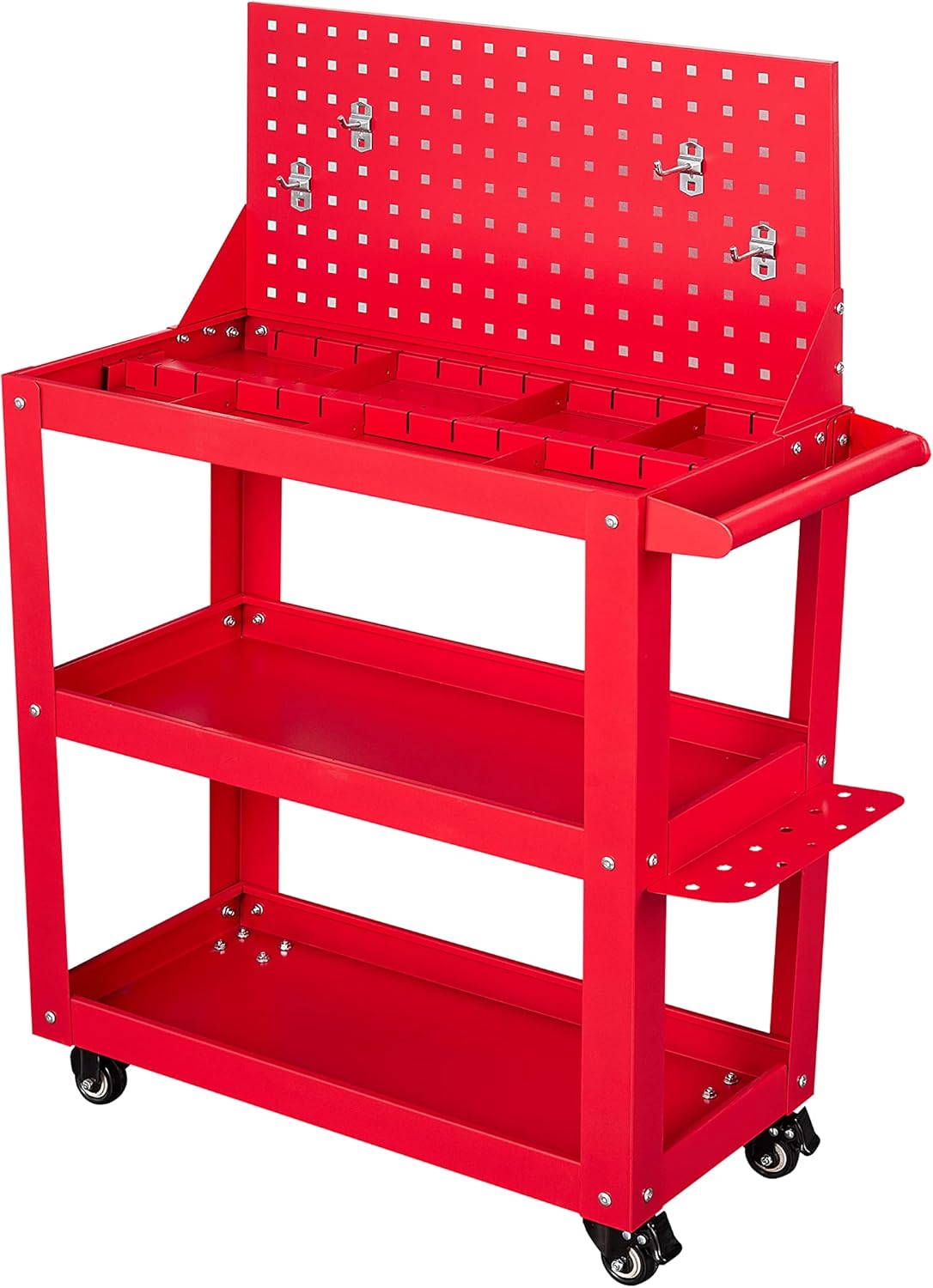 Buy 3 Tier Rolling Tool Cart on Wheels ,330 LBS Capacity Heavy Duty