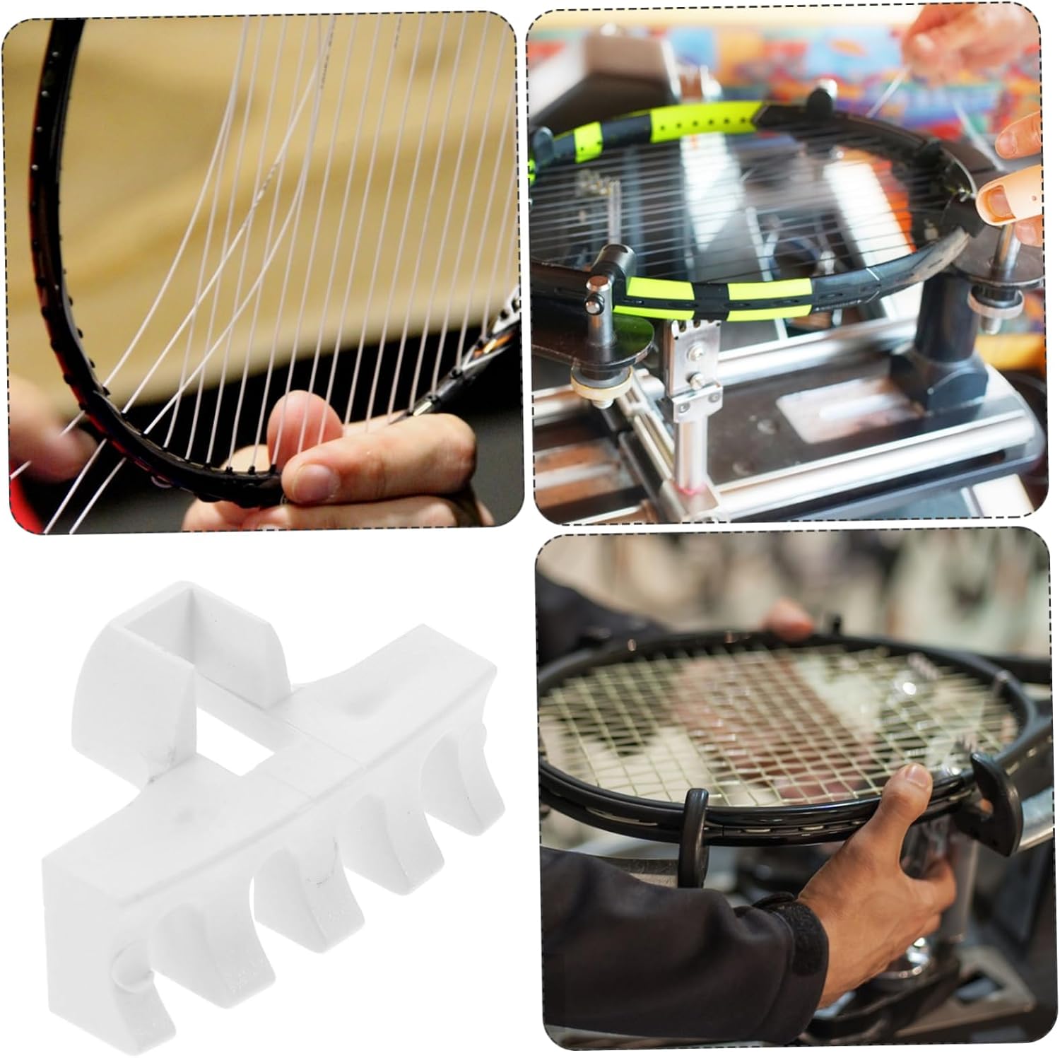 2pcs Badminton Racket Load Reducers Compact Stringing Machine Spreader Durable Protective Adapters for High Tension Stringing Pressure Distribution Tool