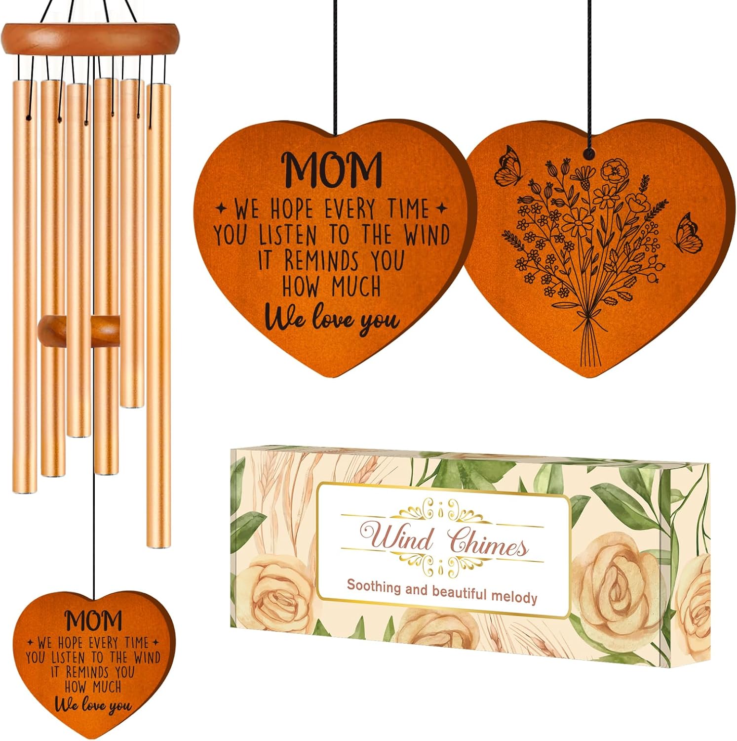Gifts for Mom, Mom Gifts Large Wind Chimes 36", Moms Birthday Gift from Daughter Son, Unique Moms Gift Suitable for Valentines Day, Mothers Day, Thanksgiving, Christmas, Just Because Present