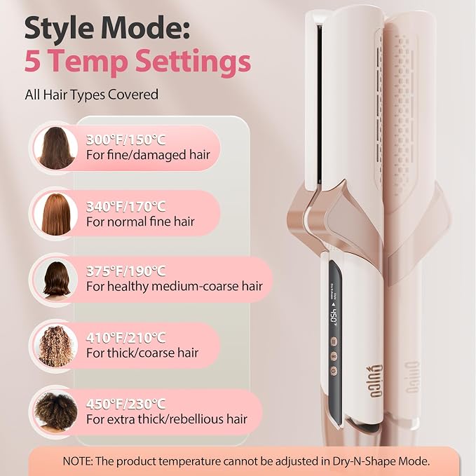 Alisador de cabello Quico Air ionic 2 en 1 rosa miniatura 5