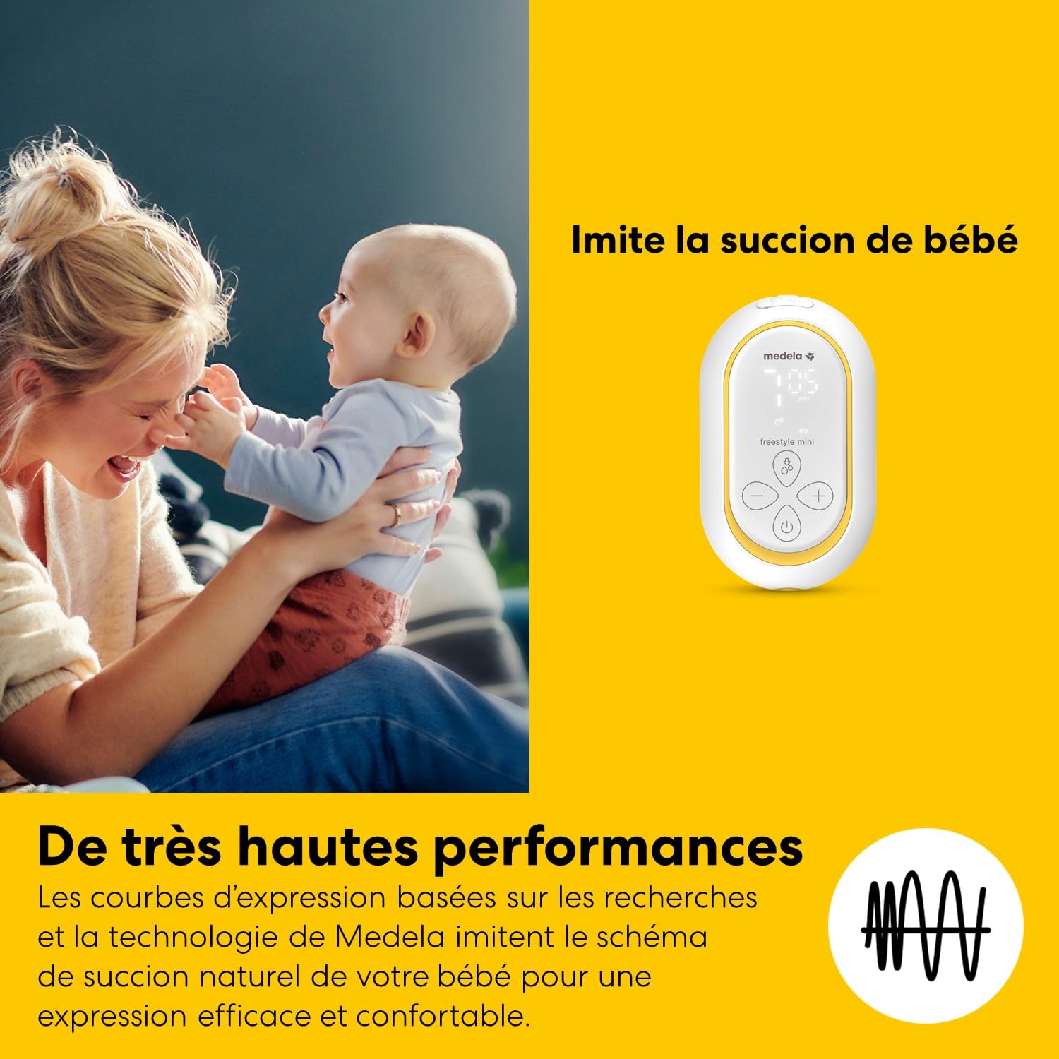 Medela Tire-lait double électrique Freestyle Mini avec batterie rechargeable