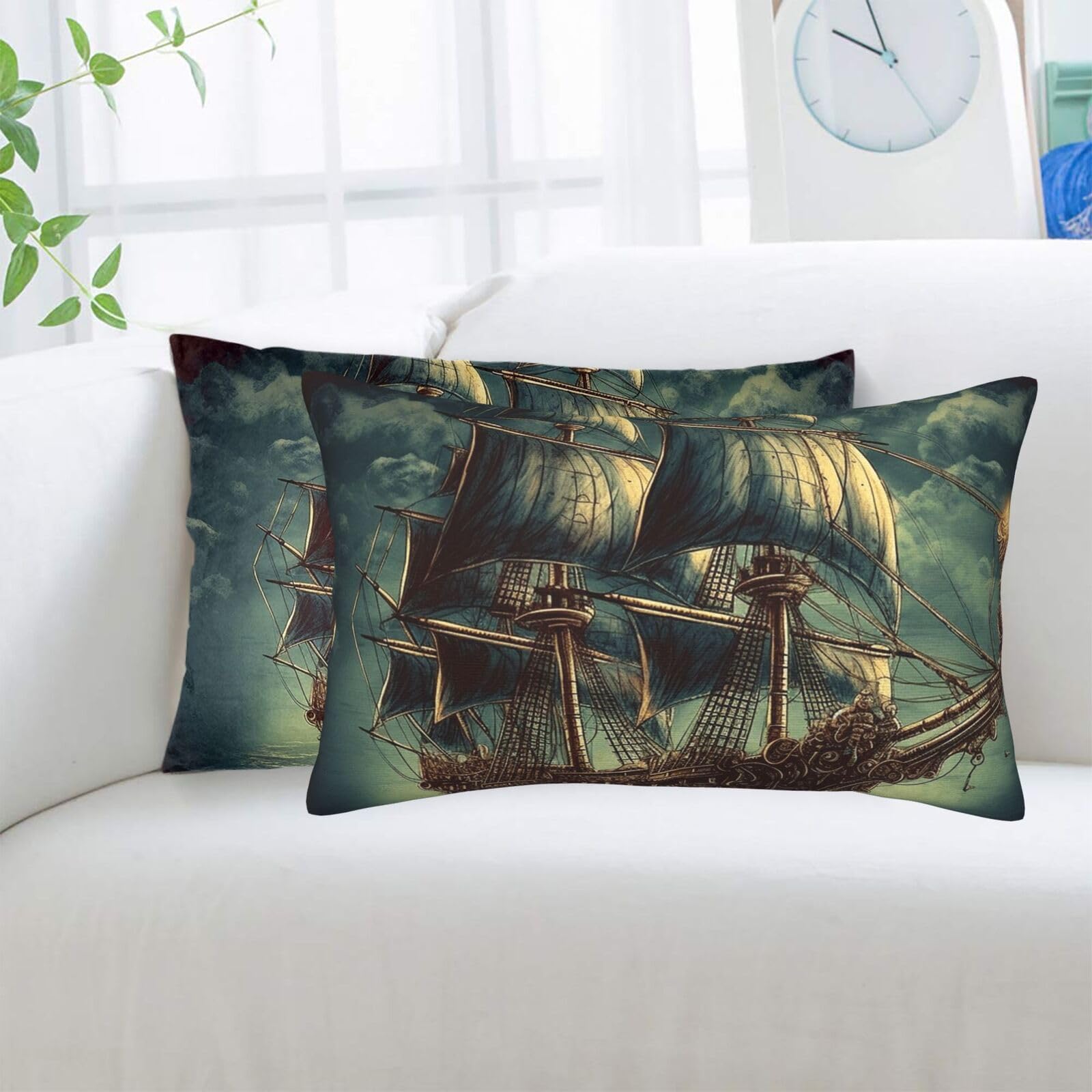 Housse de coussin avec fermeture éclair dissimulée lot de 2 pour grand lit doux
