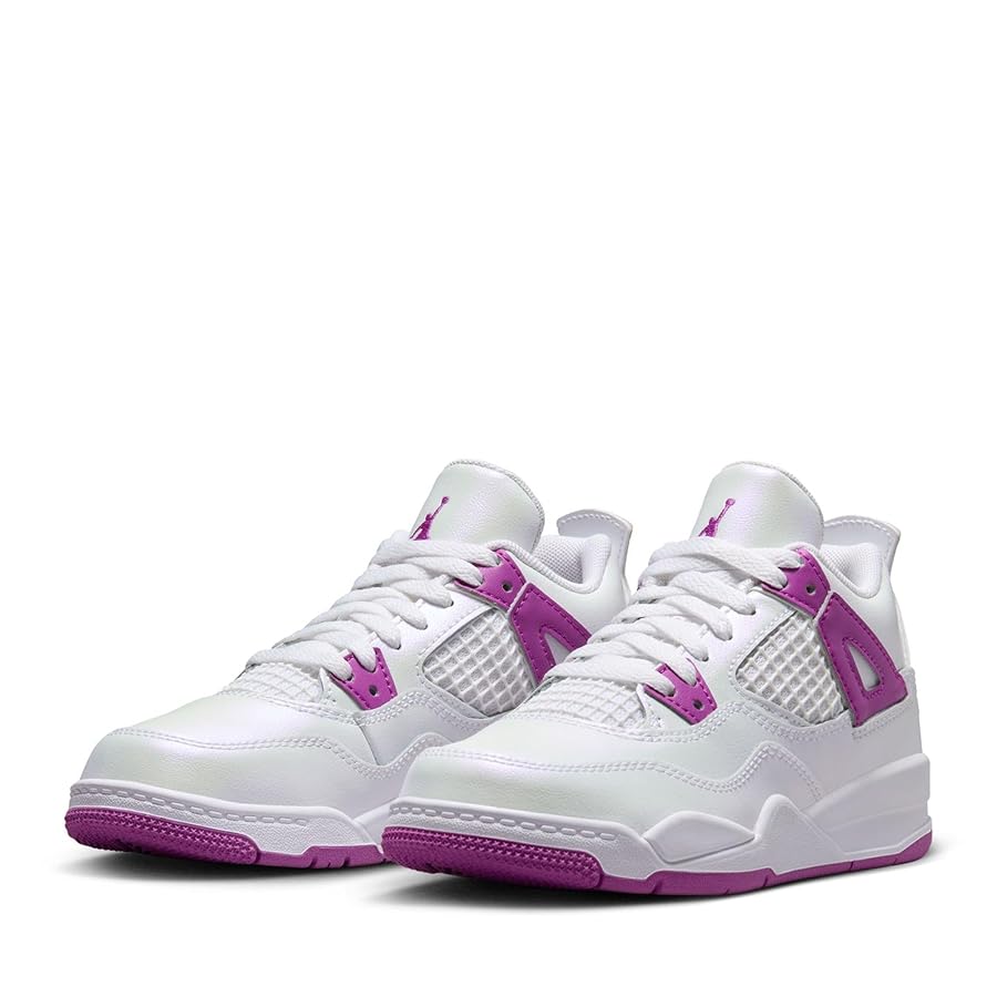 Amazon.com | NIKE Little Kid's Jordan 4 Retro White/Hyper