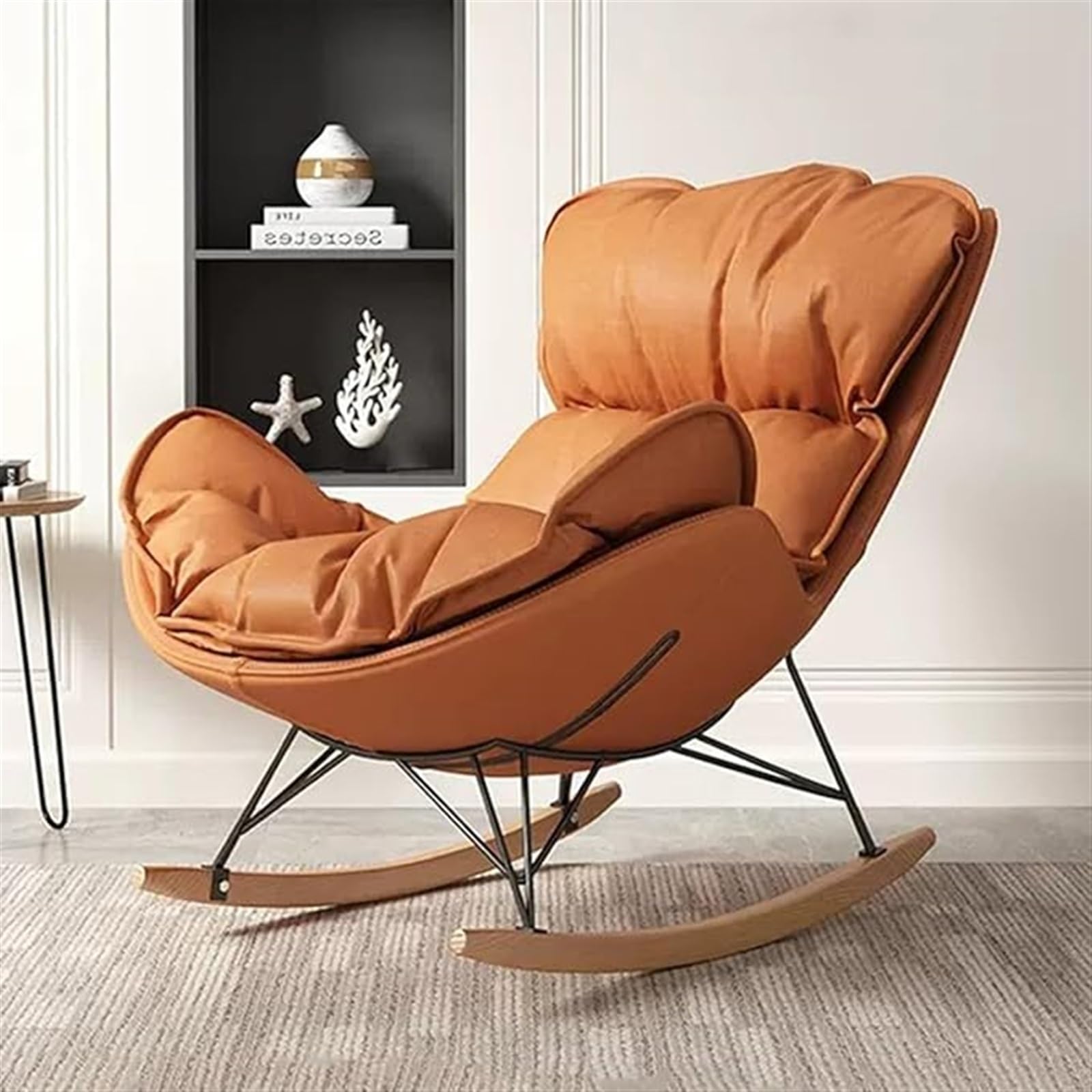 デスクチェア Glinder chair ZXFDMSWJ Glider Rocking Chair Accent Chairs Upholstered Rocking