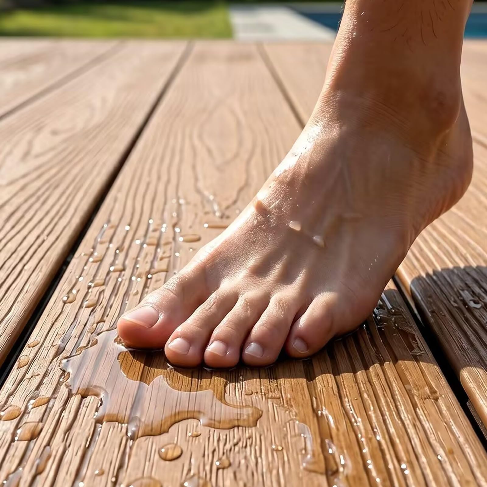 Modułowe drewniane plastikowe płytki pokładowe, regulowane | Drewniana kompozytowa platforma tarasowa, wodoodporna, na każdą pogodę, 84 x 84 x 20 cm, fioletowy kolor drzewa sandałowego