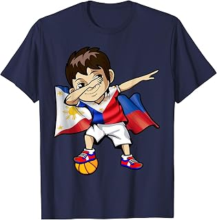 Dabbing Boy Philippine Flag Basketball Meme Jersey T-Shirt T-Shirt