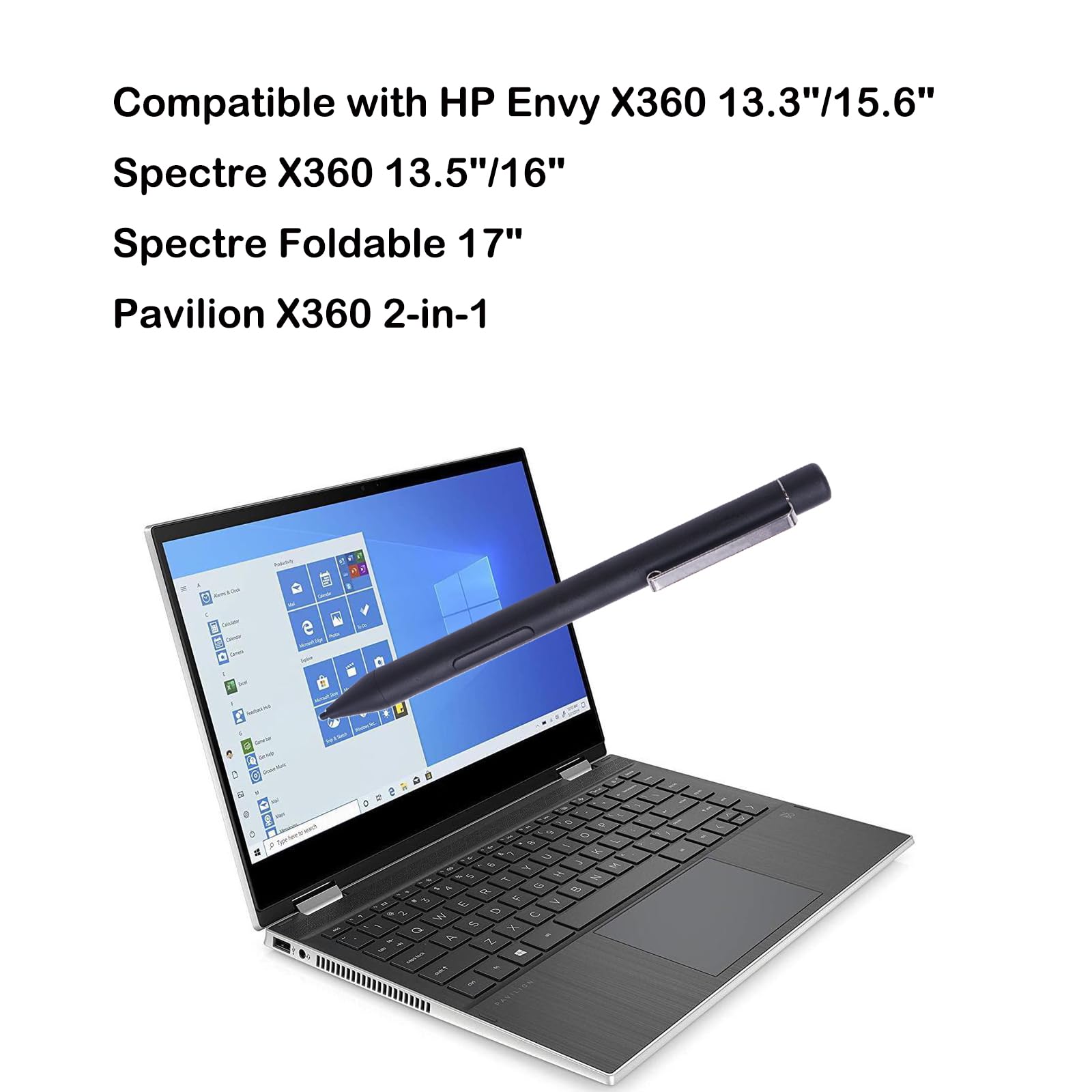 Hp Stylet Accessoires Stylet Numérique Pour Ordinateur Portable HP Envy X360 Spectre X360 Pavilion X360 2 En 1, Compatible Microsoft Pen Protocol MPP 1.51 Avec Palm Rejection, Saphir Ordinateur Hp Portable
