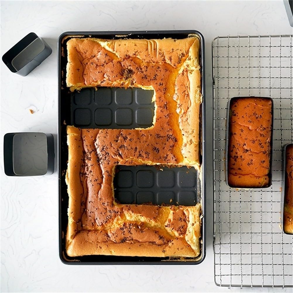 Moule à gâteau anti-adhésif en forme de chiffres et lettres pour gâteau d'anniversaire de mariage (doré)