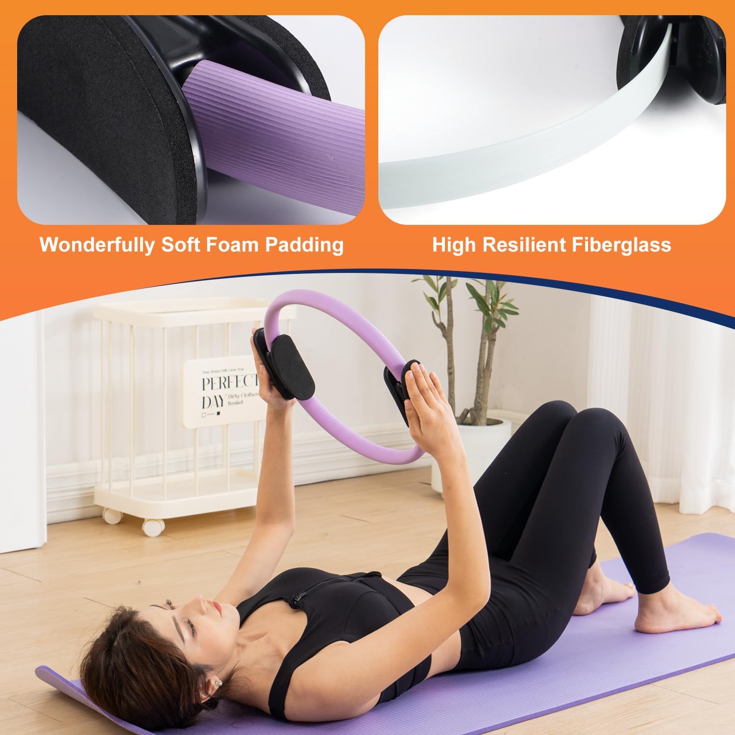 Pilates Ring And Ball Set With 3 Resistance Bands - Pilates Equipment For Home Workout - Magic - View #12