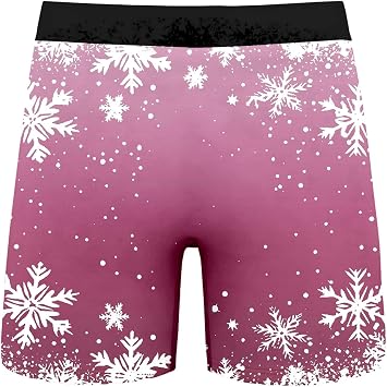 Novelty Boxer Shorts, Men Underwear Boxers, Boxers Reindeer Snowflake Santa Claus Printed Underwear Loose Festive Costumes Plus Size Retro Design Trunks Christmas Special Boyshort Style Soft