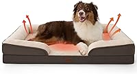 Vista 90 de Bedsure Camas ortopédicas para perros de tamaño grande - Cama impermeable para perros grandes y gatos, sofá de confort para perros con funda Rosa