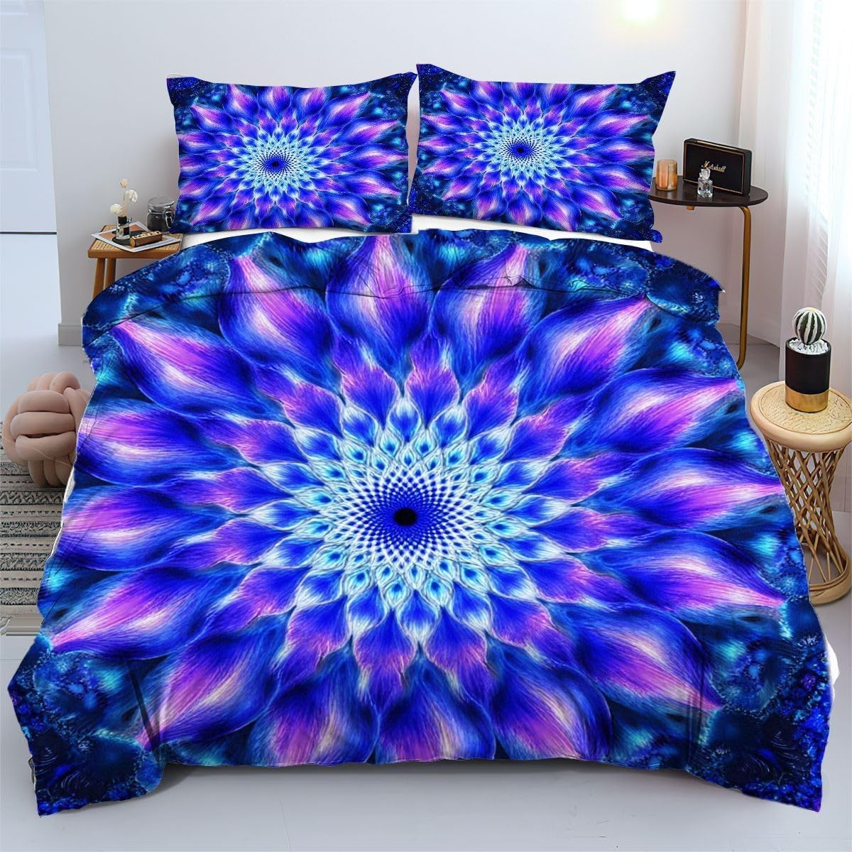 Linge de lit de haute qualité 140x200 motif fleuri au fini impeccable et durable