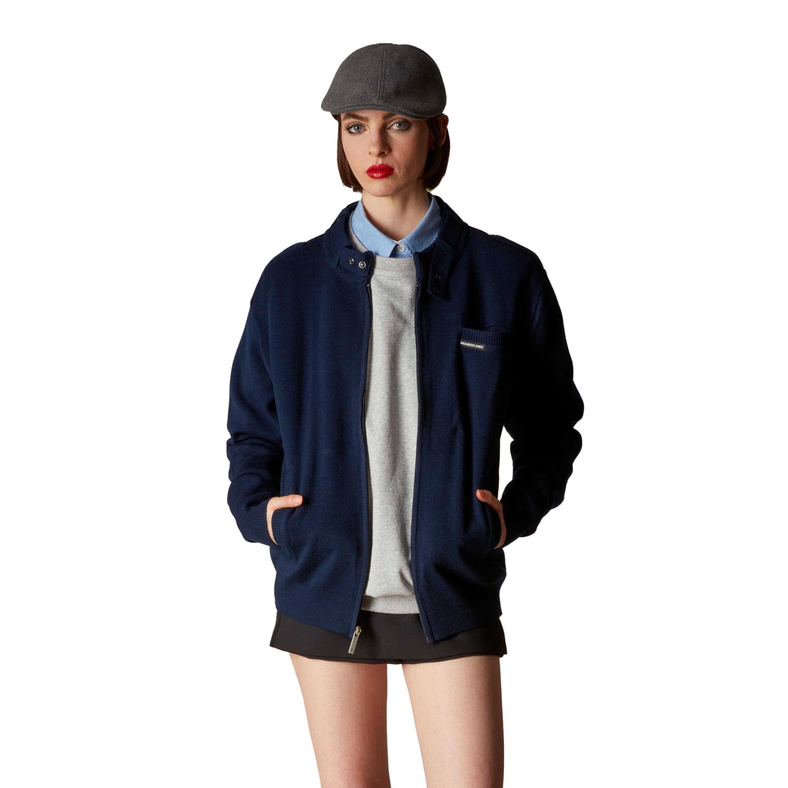 Members Only Women's Oversized Iconic Racer Sweater, Full Zip Mens Sweaters Cardigan