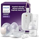 Philips Avent Hands-Free Double Electric Breast Pump, Hospital-Strength Motor, Mimics Baby's Drinking Rhythm, Pumps up to 85 Times per Minute, 2 Collection Cups, 4 Breast Shields, Model SCF547/11 - 1