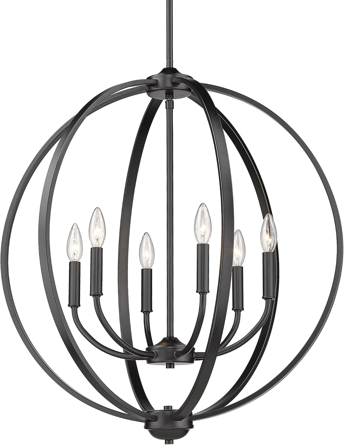 Golden Lighting 3167-6 EB Colson Chandelier, Etruscan Bronze