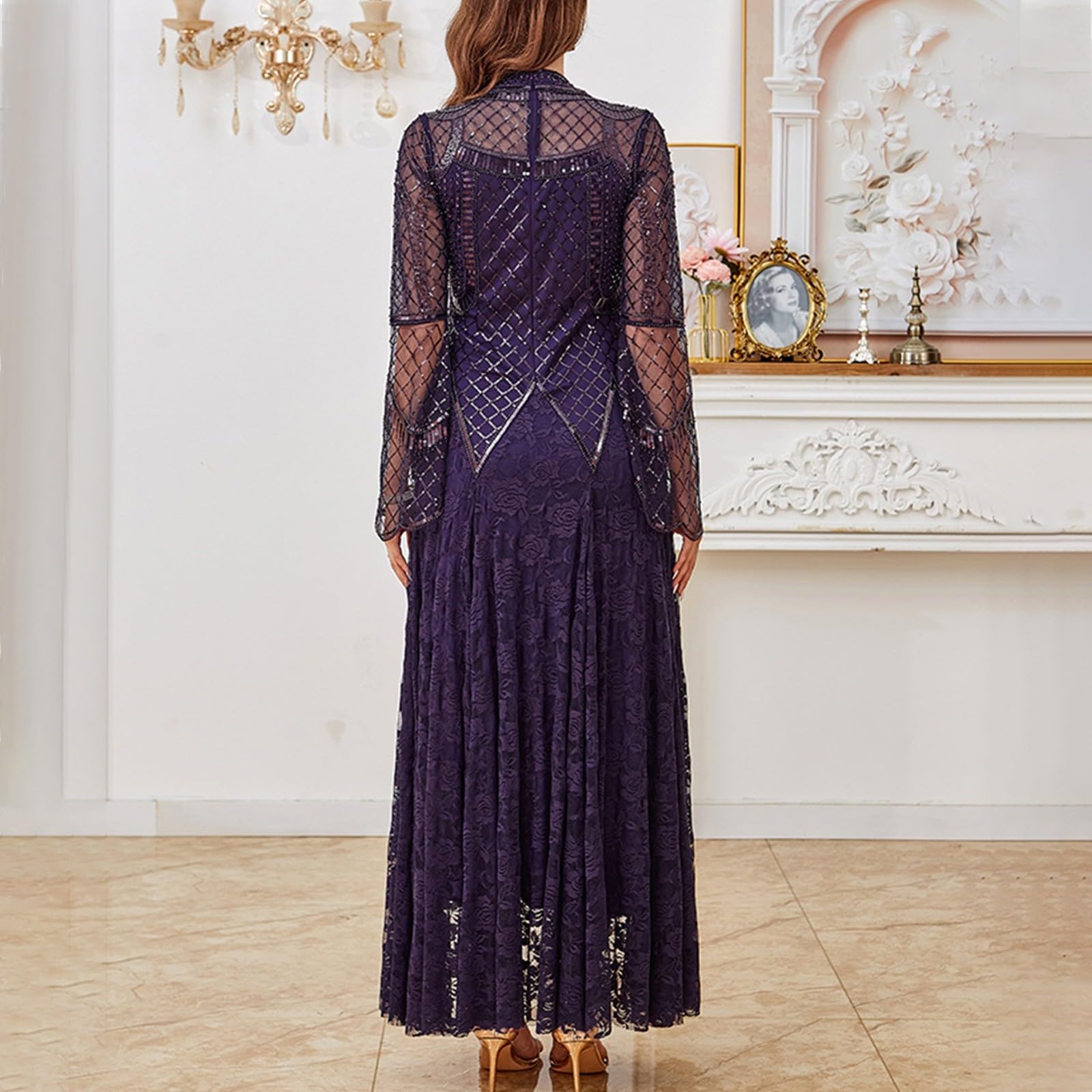 Vestidos De Fiesta Mujer Elegantes Ropa Boda Trajes Tallas Grandes Otoño Primavera Invierno Manga Larga Vestido Elegante Largos Nochevieja