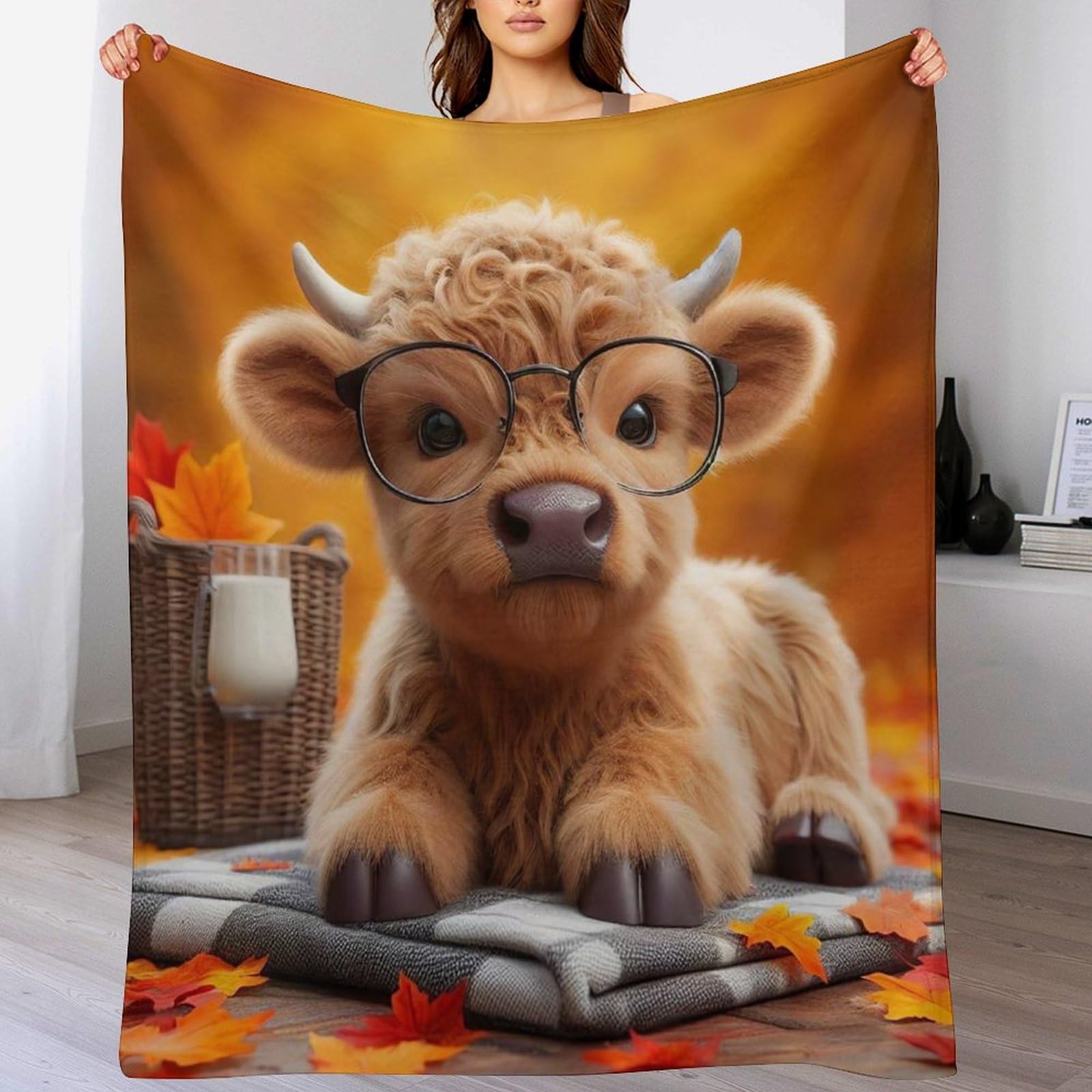 Couverture polaire flannel vache douce pour ameliorer le sommeil