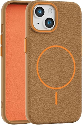 Callyue for iPhone 15 Plus Case Brown, [Compatible with Magsafe], Soft Non-Slip 
