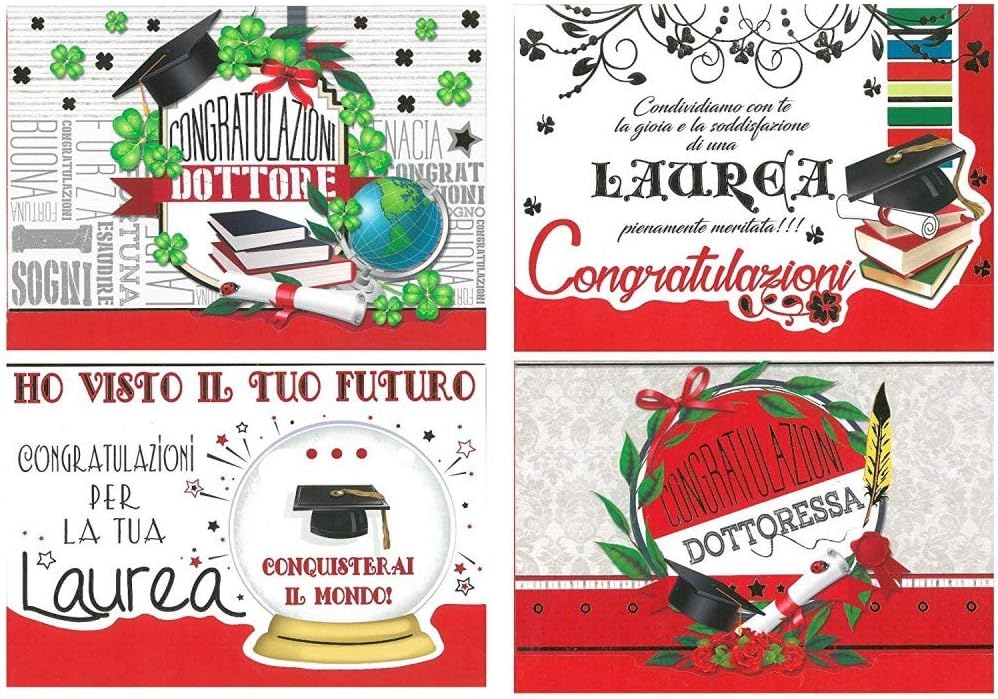 TrAdE Shop - Biglietto Auguri Laurea CONGRATULAZIONI 11,7X17CM Busta