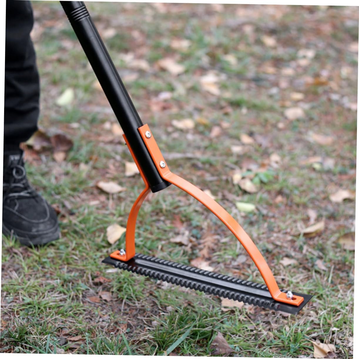 1.2m Garden Grass Whip with Double-Edged Sharp Blade Manual Trimmer for Clearing Weeds Gardens Ditches and Fields Durable Metal Construction for Long-Lasting Use