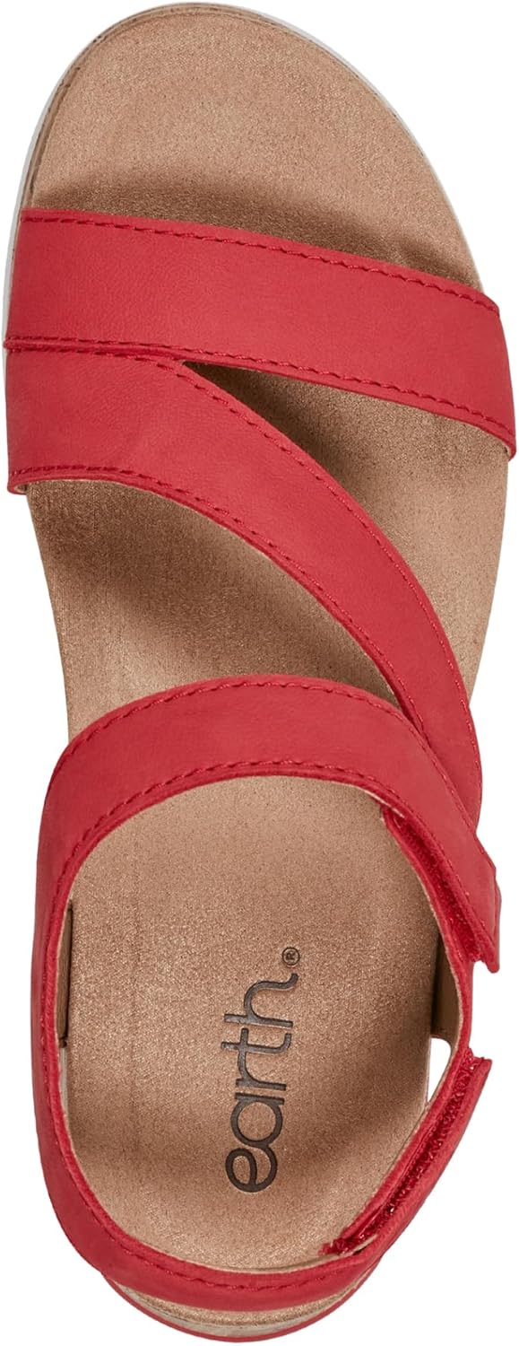 Amazon | Earth Footwear レディース Roni フラットサンダル, ブラック