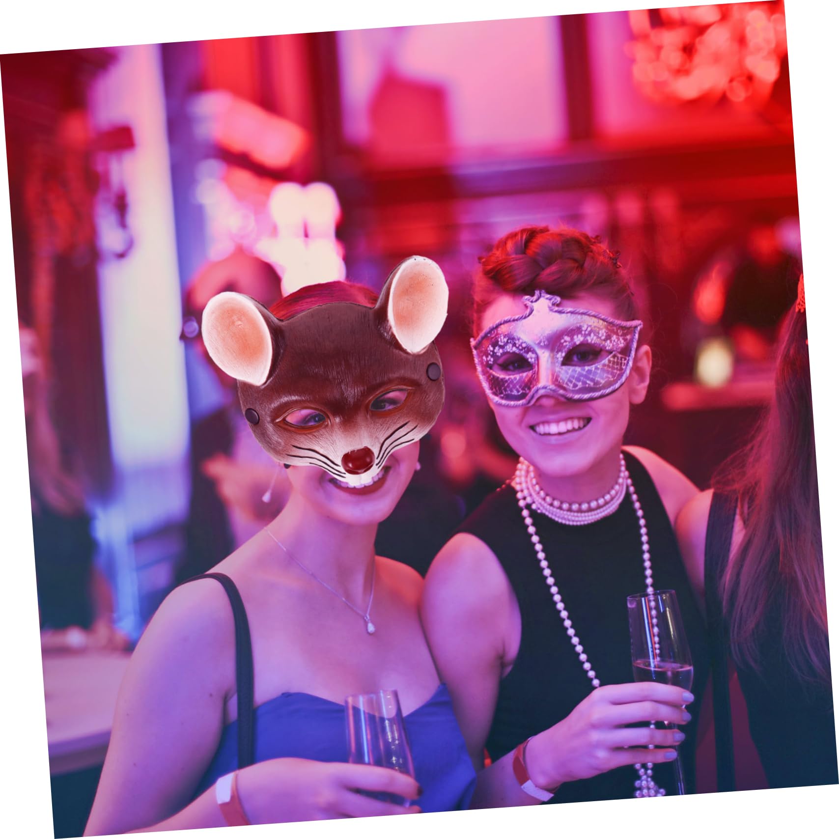 Amosfun 3D Mausmaske Aus PU-Schaum – Perfekt Für Halloween, Karneval & Kostümpartys – Realistisch & Bequem Für Kinder Und Erwachsene In Hellgrau