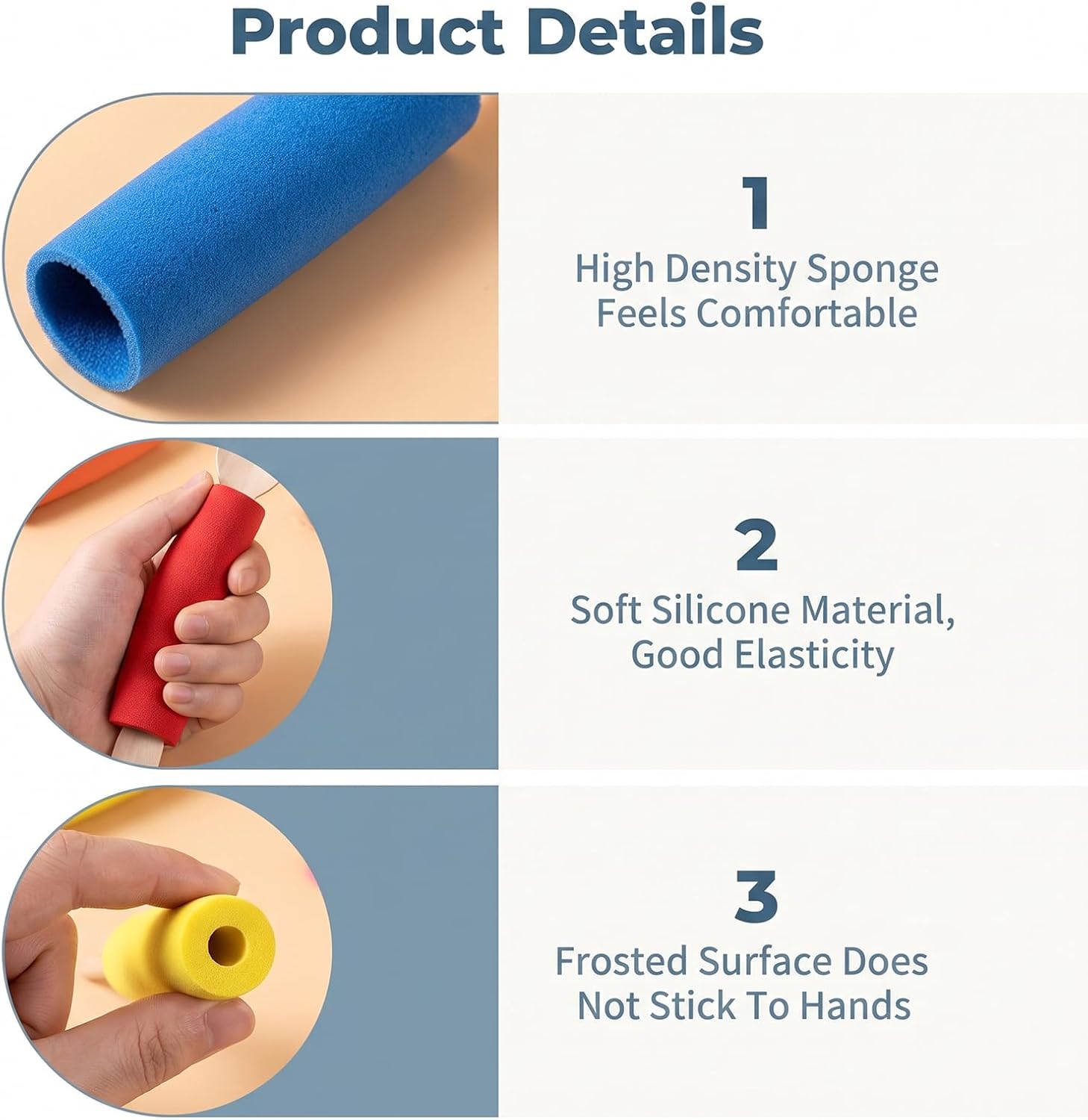 10PCS Foam Grip Tubing Adaptive Utensils Grip Tubing for Utensils