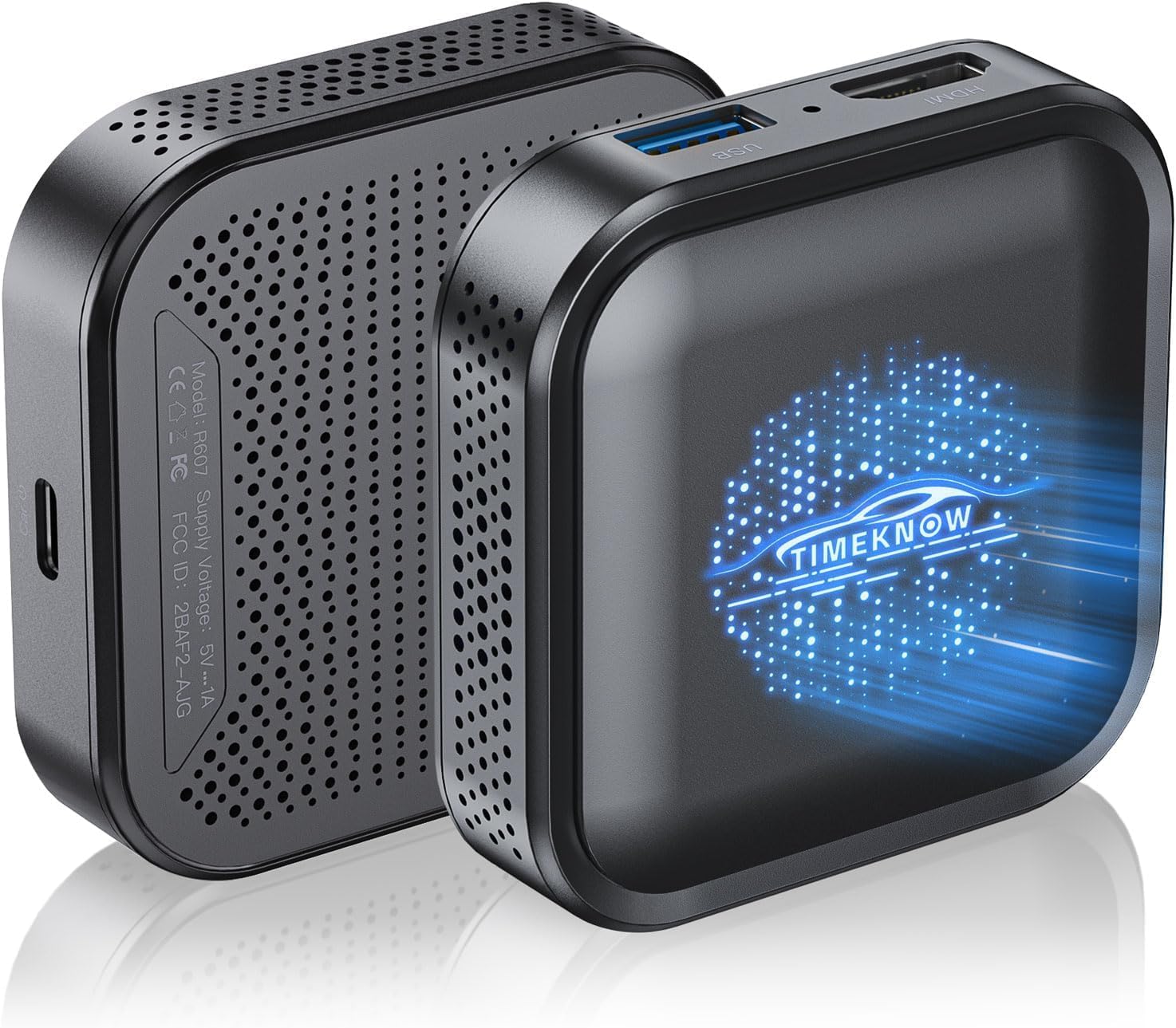 VOSFFEL Wireless Adapter | 2-in-1 CarPlay/Android Auto Kabellos - Plug & Play USB-C/A