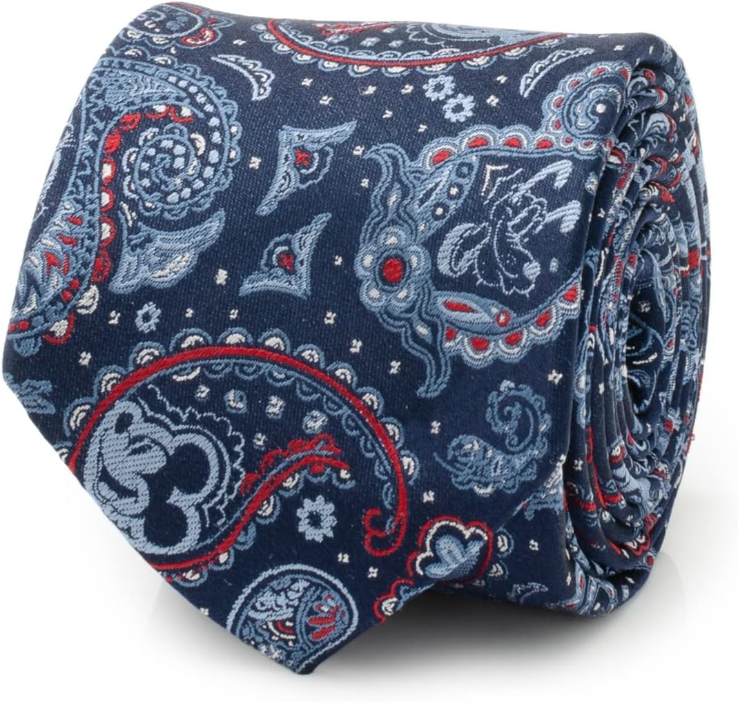 Cufflinks Inc. Mickey and Friends Paisley Blue Multi Men's Tie