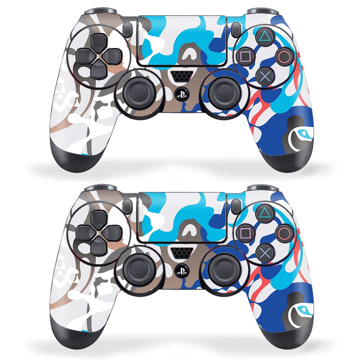 Techfit Pack of 2 Skin for Sony PlayStation 4, PS4 Slim, PS4 Pro DualShock Remote Wireless Controller – Coloful Camouflage Toy Review India (Iknoor World )