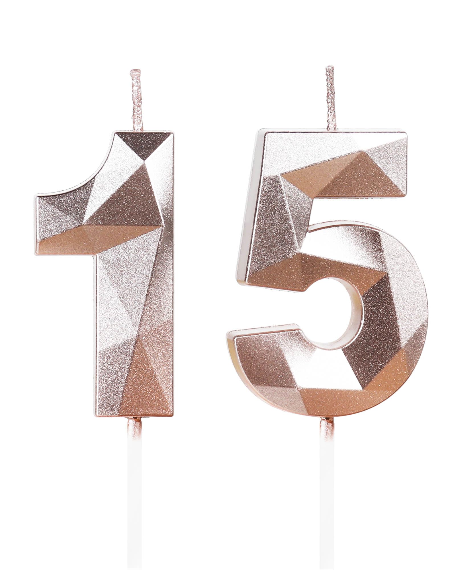Yiran 50th Birthday Candles, Gold Number 50 Happy Birthday Candles, Cake Topper Decorations for Birthday Party, Wedding Anniversary Celebration Supply — view 46