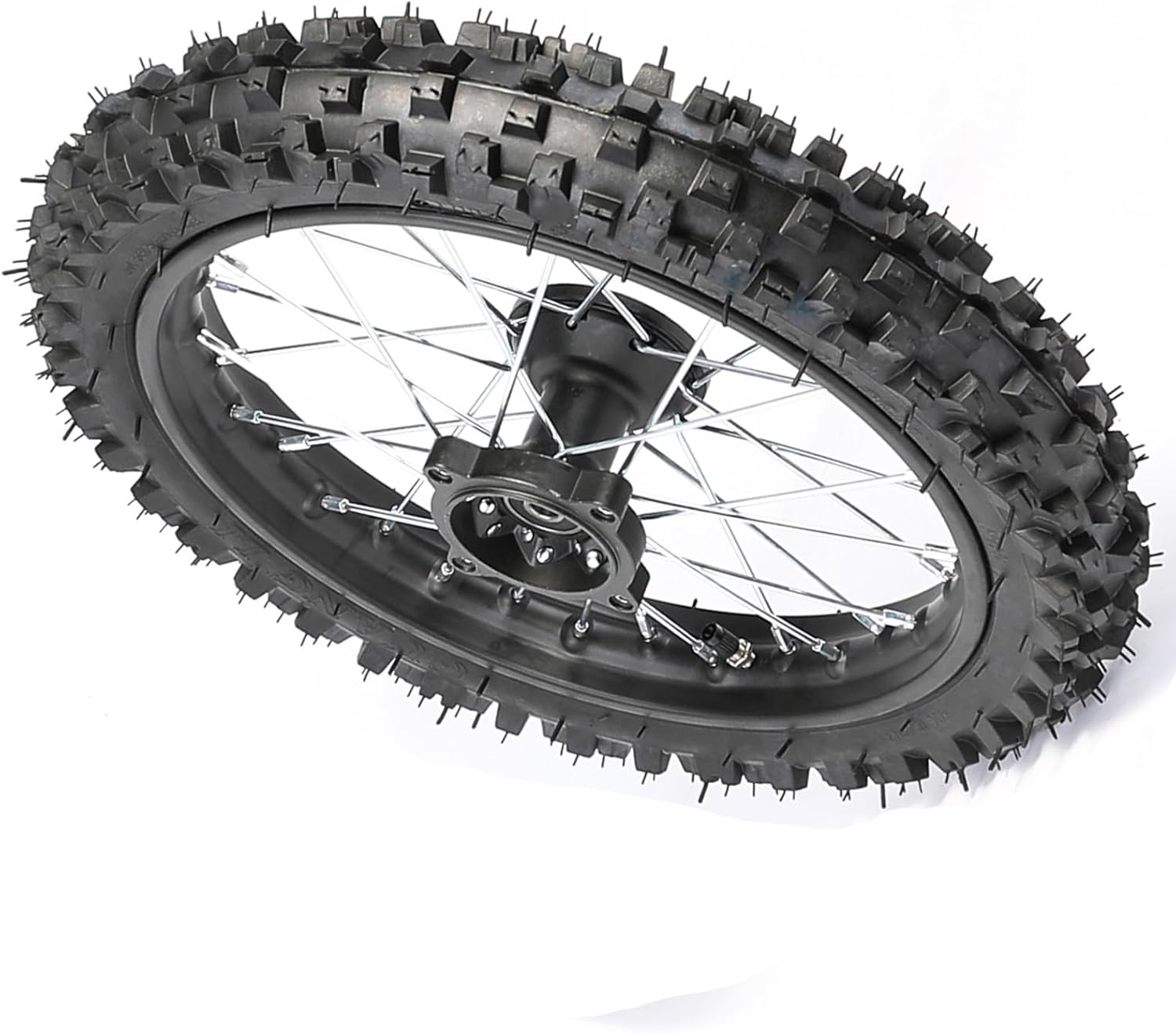 12mm Bearing 14" Front Wheel Tire Tube Rim Assembly 60/100-14 2.50-14 for Dirt Pit Bike Apollo XR CRF SSR Coolster Taotao 50cc 70cc 90cc 110cc 125cc 140cc Off-Road Motorcycle
