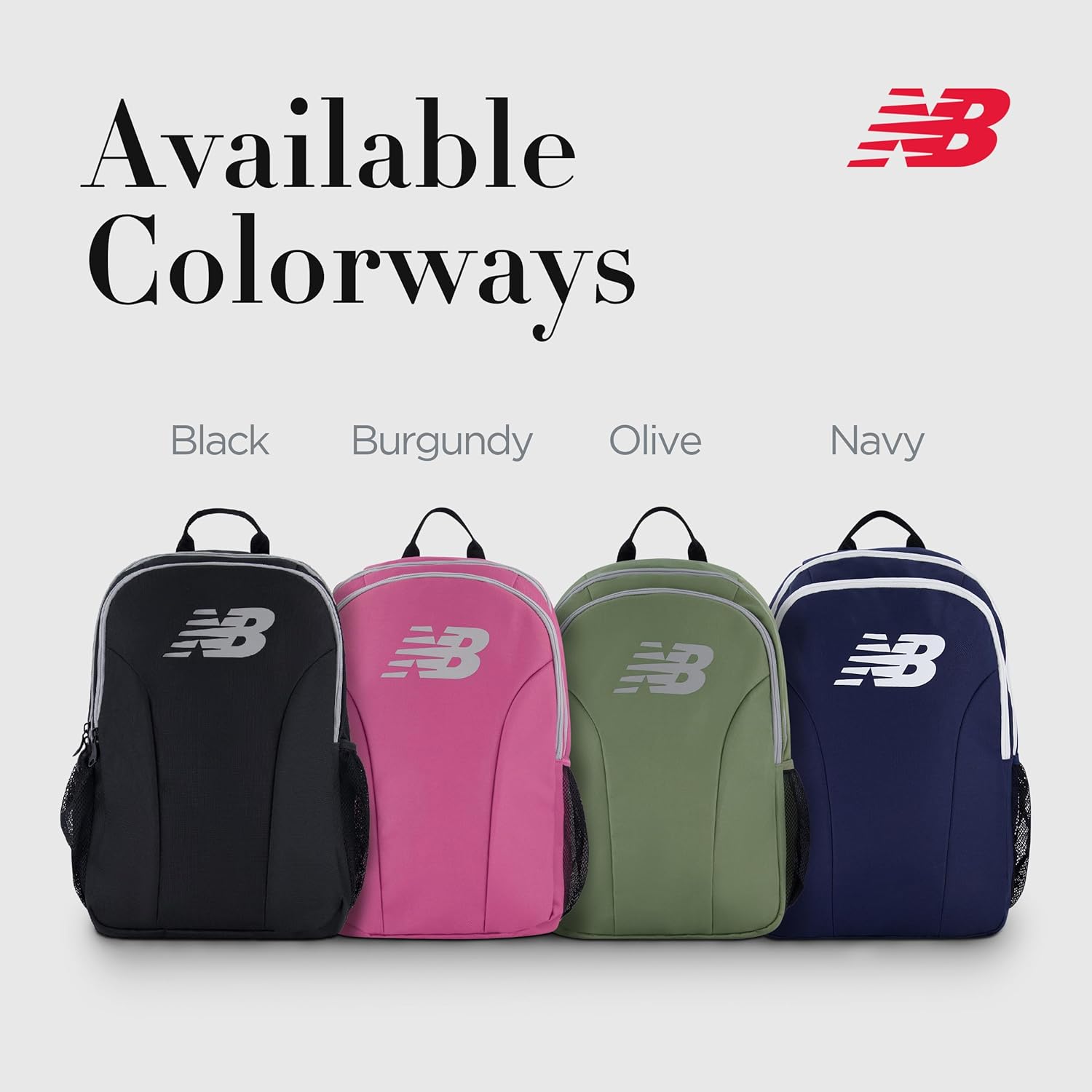 New Balance Laptop Backpack, Travel Computer Bag for Men and Women, Burgundy, 19 Inch