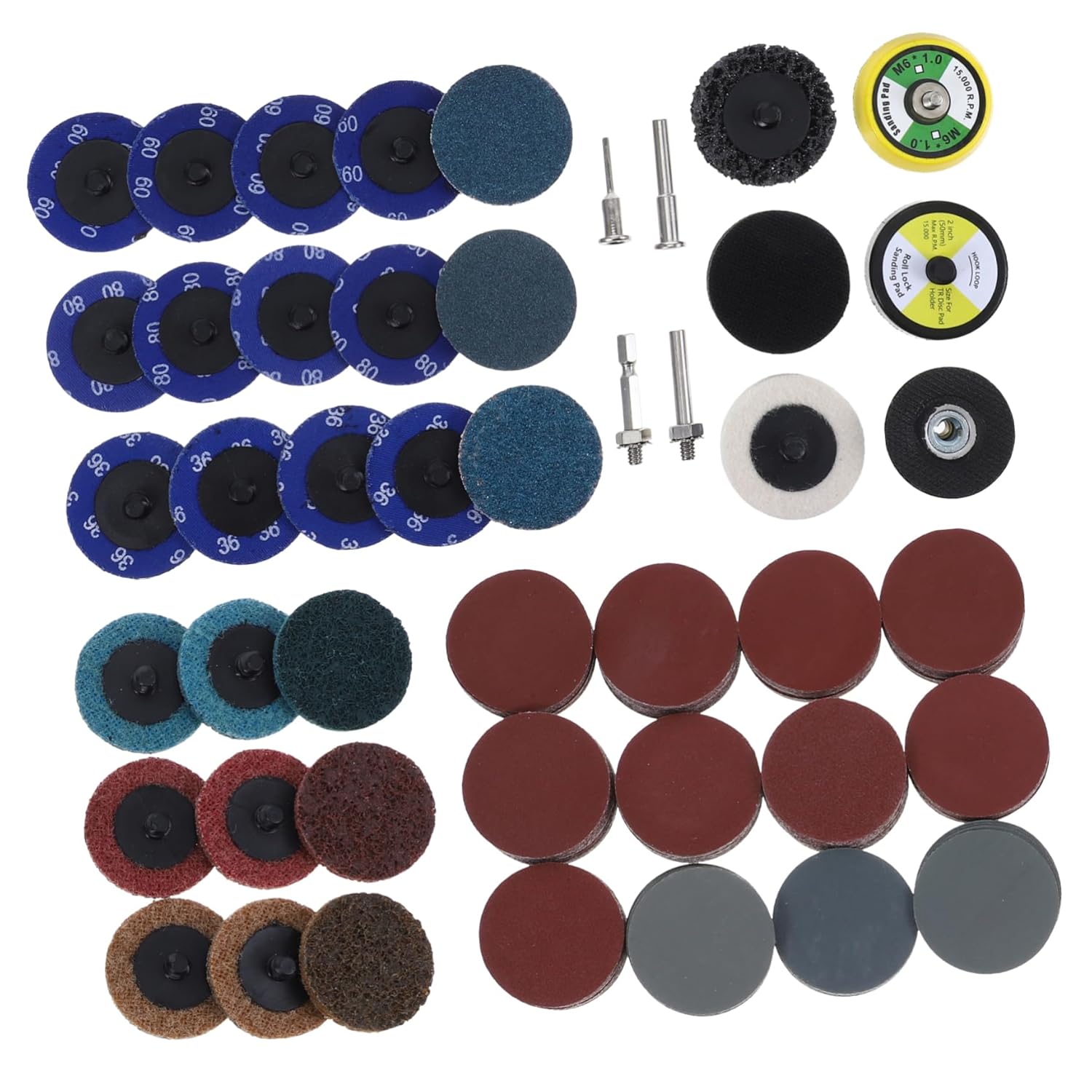 LIFKOME 300Pcs Sanding Discs Pad Kit Versatile Roll Lock Sandpaper with Grit for Angle Grinder and Drill Sanding Attachments and Reliable Abrasive Discs