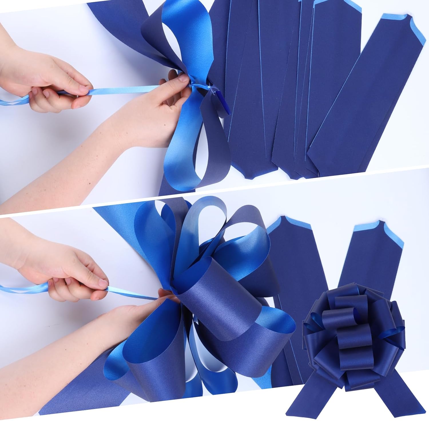12" Large Blue Bow,2pcs Glitter Big Gift Bow for Bike Bow for Present Bow for Large appliances,Bikes,Table Decorations and Party Events Decoration (Light Blue) image 4 of 7 B0D4R58QVB