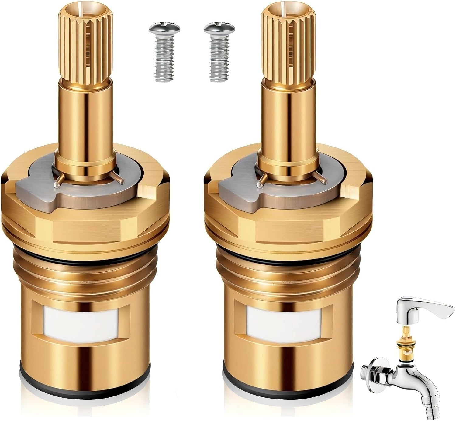 994053-0070a Faucet Cartridge for American Standard 994053-0070a or 994053-0070a/H Hot & Cold Brass Valve Stem ，Replacement Bathtub Bathroom & Kitchen Faucet Repair, 4z-24H （2 Pack）