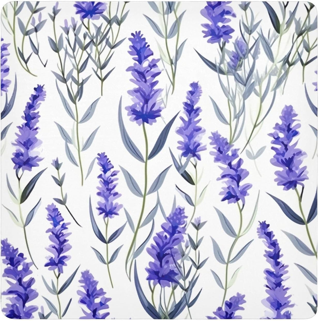 J JOYSAY Lavender Flowers White Self-Adhesive Magic Cloth Makeup Bag Magnetic Makeup Bag Travel Protective Wrap for Daily Use Makeup,21.7 In