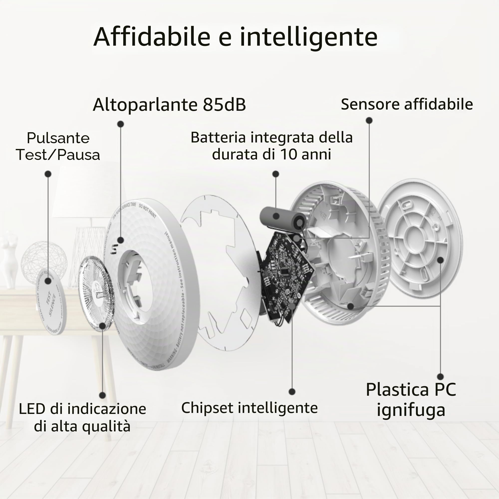 ELRO FV4310 Rilevatore combinato - rivelatore di fumo e monossido di carbonio con durata della batteria di 10 anni