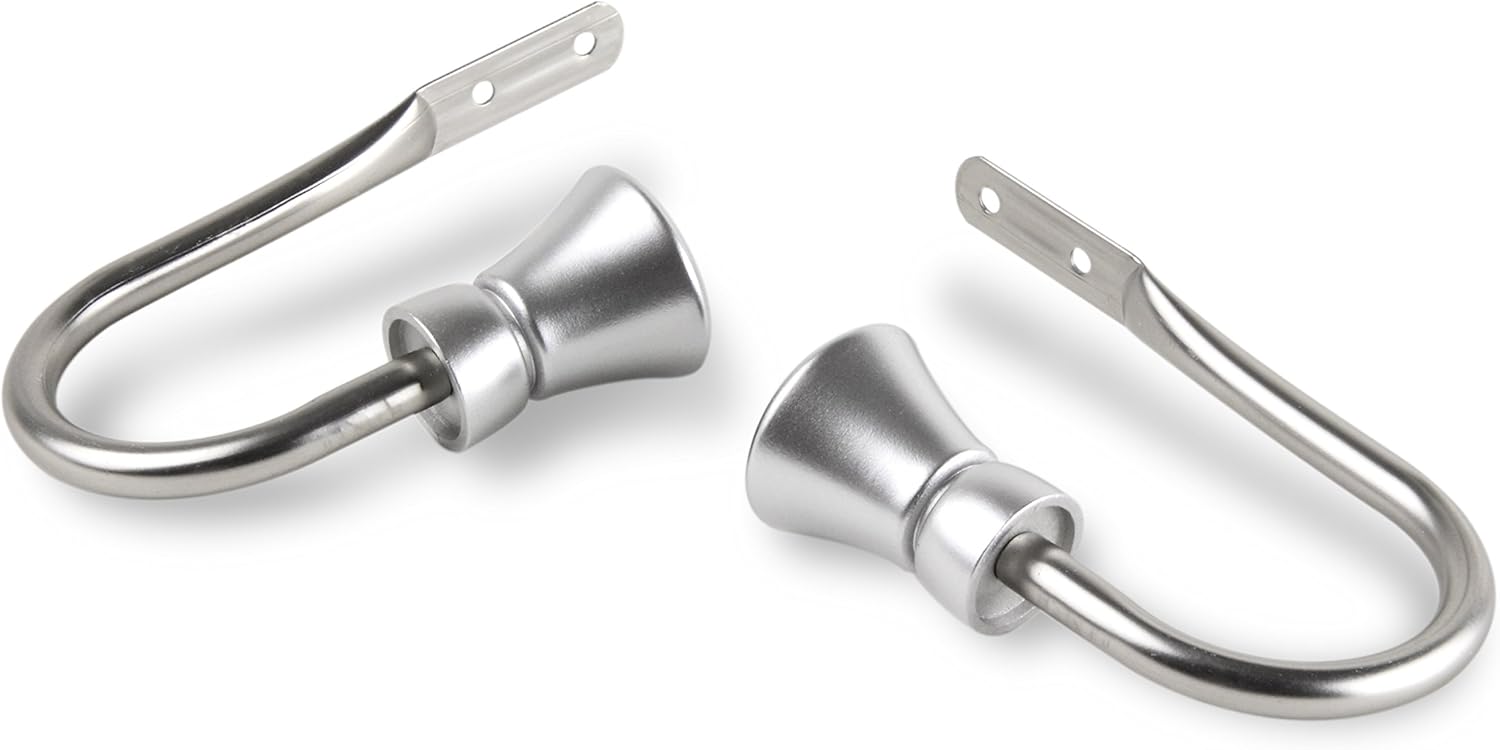 A&F Rod Decor - Sylvia Finial Holdback Pair - Black