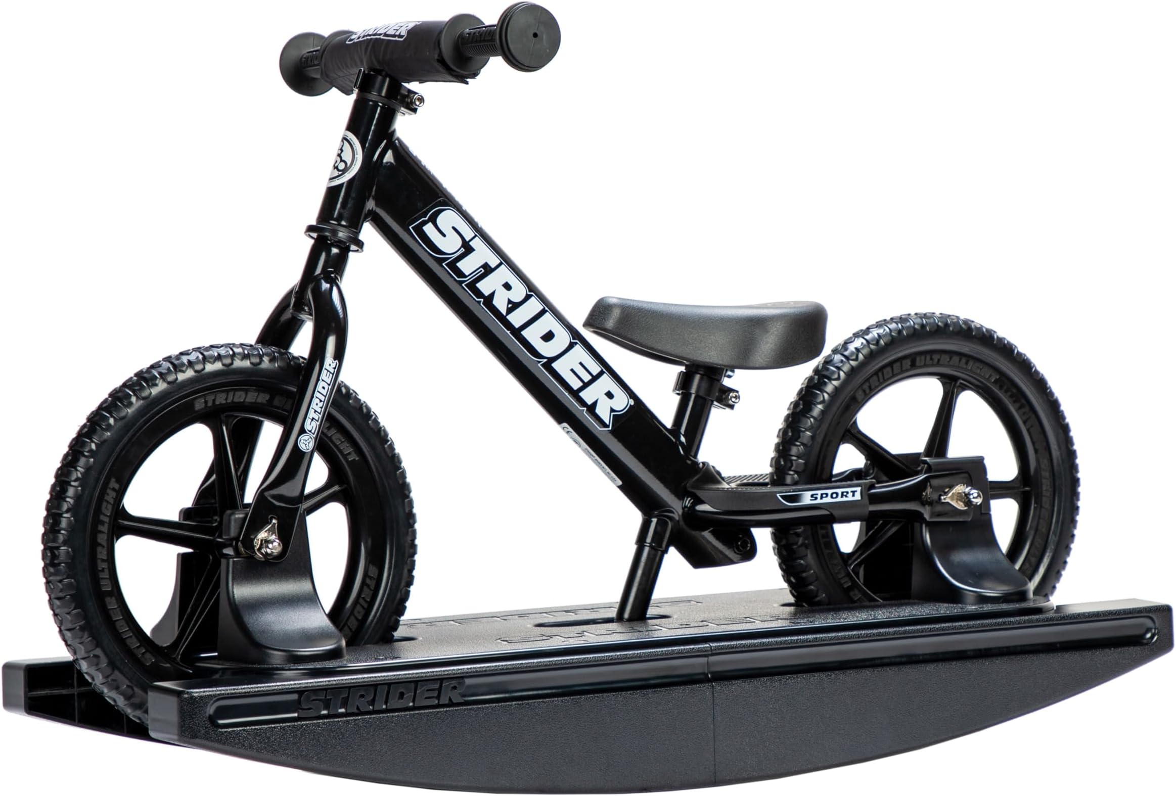 Strider Sport 2-in-1 Rocking Bike - Helps Teach Baby How to Ride a Balance Bicycle - for Kids 6 Months to 4 Years-Easy Assembly, Tool-Free Adjustments