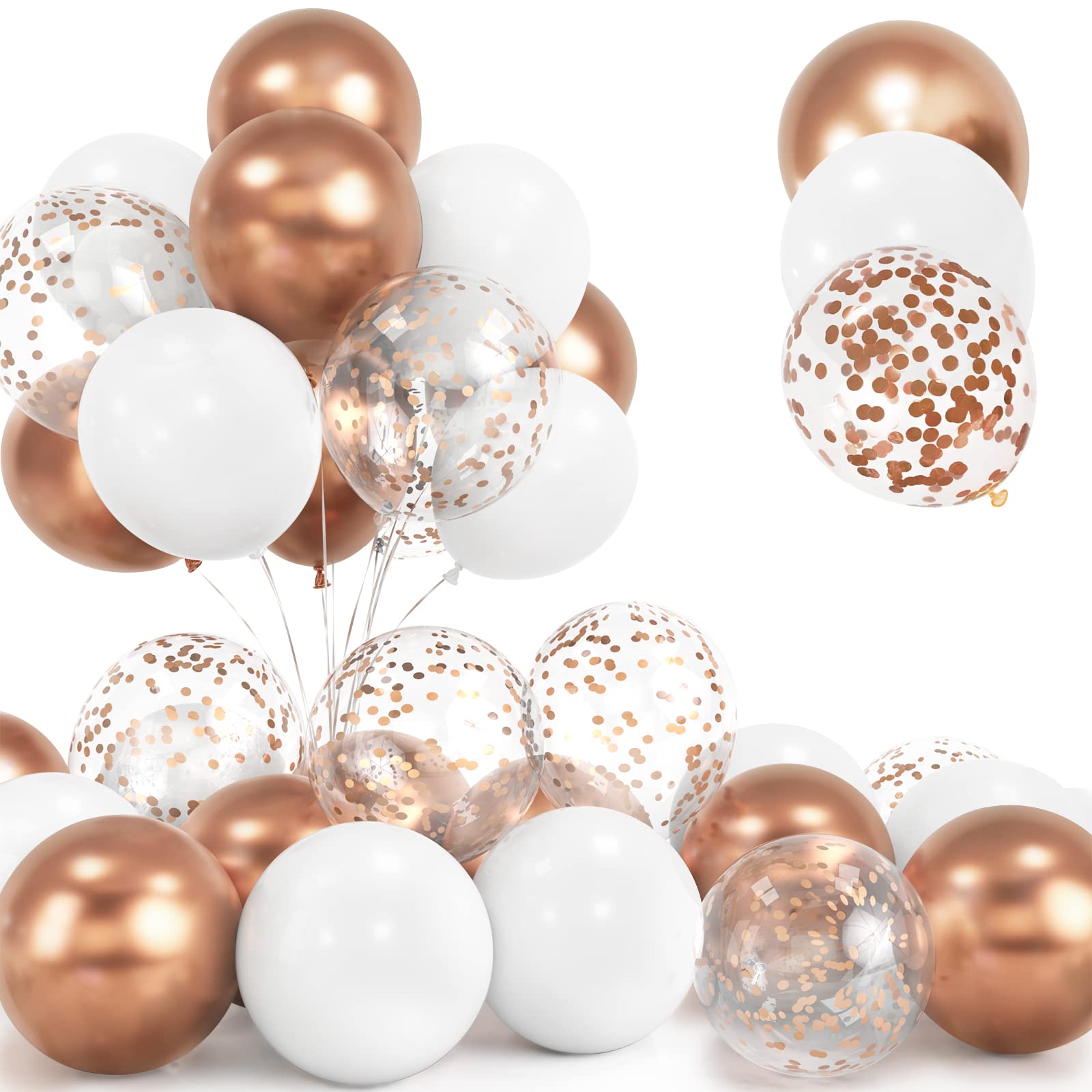 VReder Palloncini metallici color oro champagne da 30,5 cm, 50