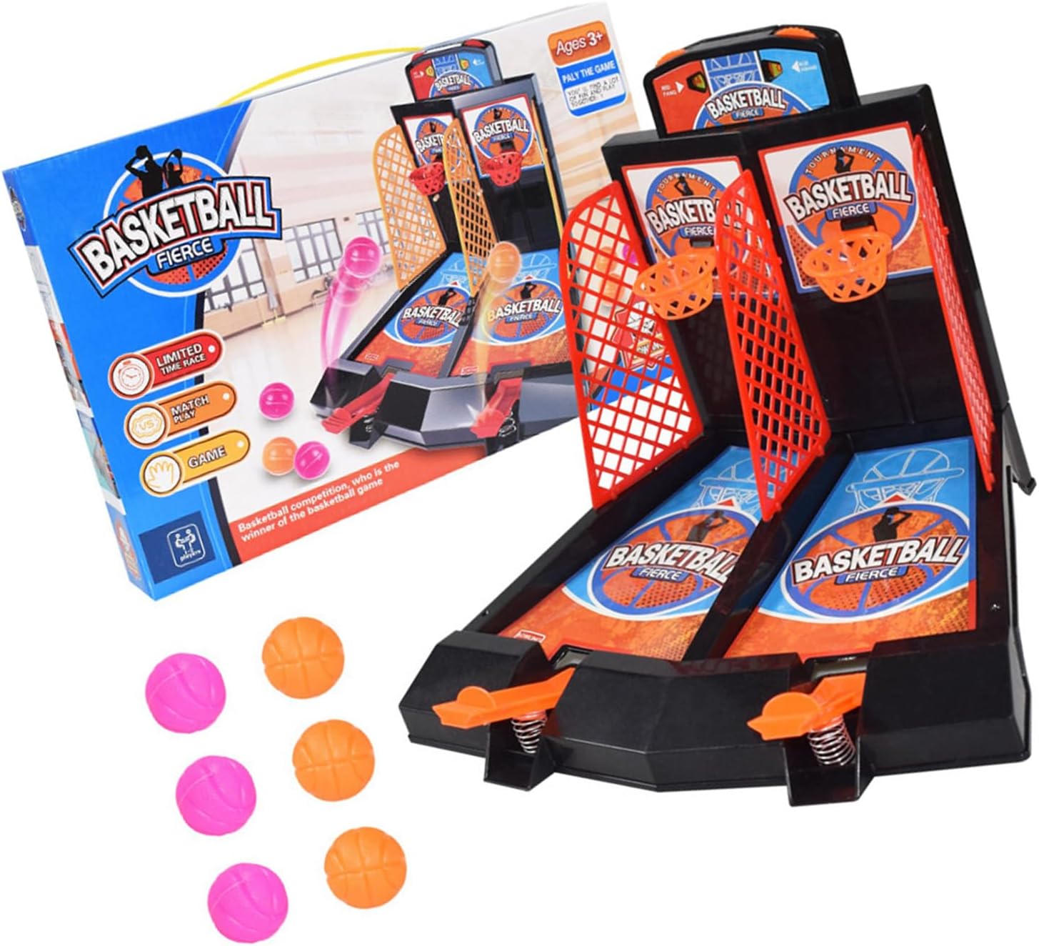Interactive Tabletop Basketball Game With Small Portable Table Set For Kids And Adults Fun Gifts Educational Basketball Strategy Game