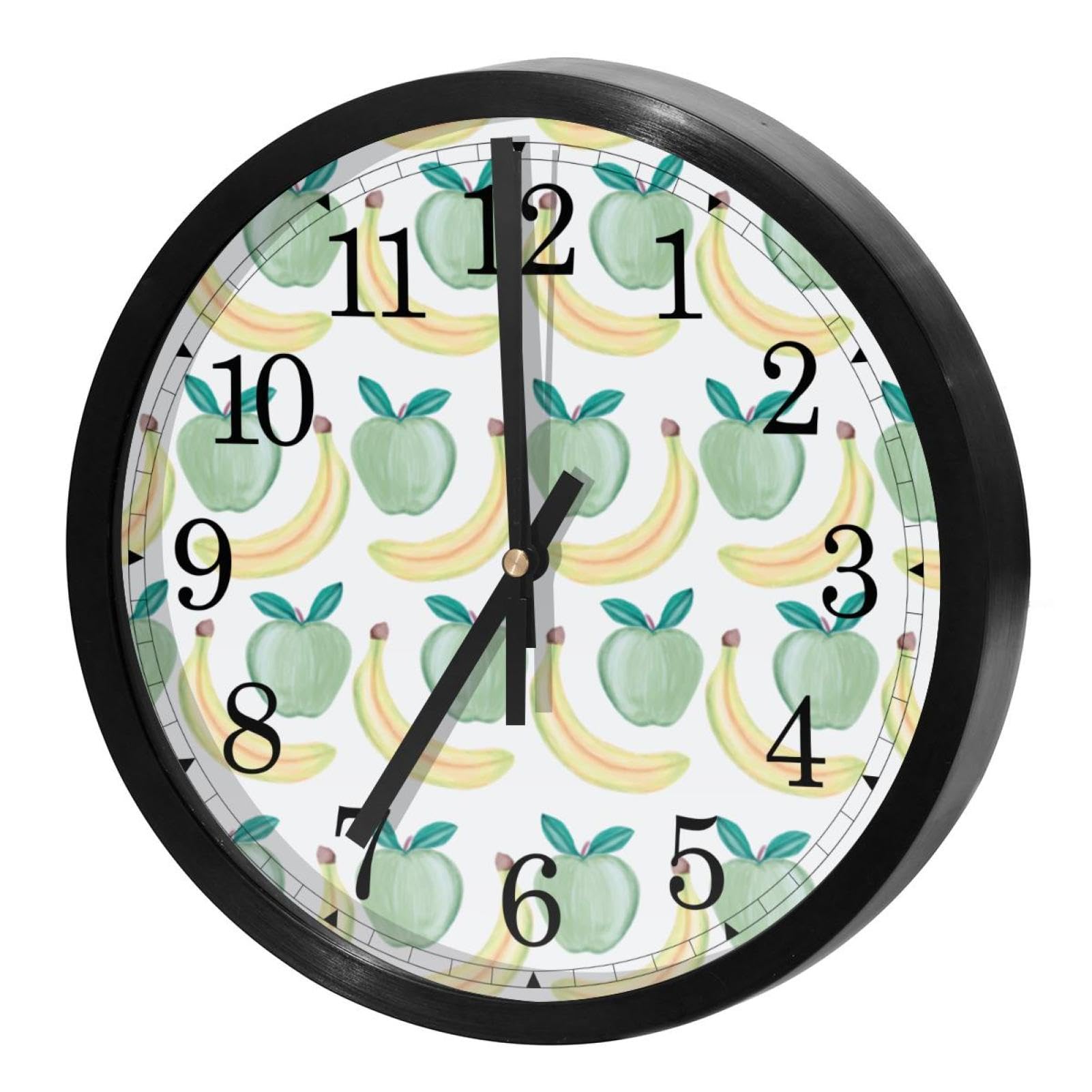 Horloge murale sans tic-tac ronde à quartz pour école cuisine et bureau