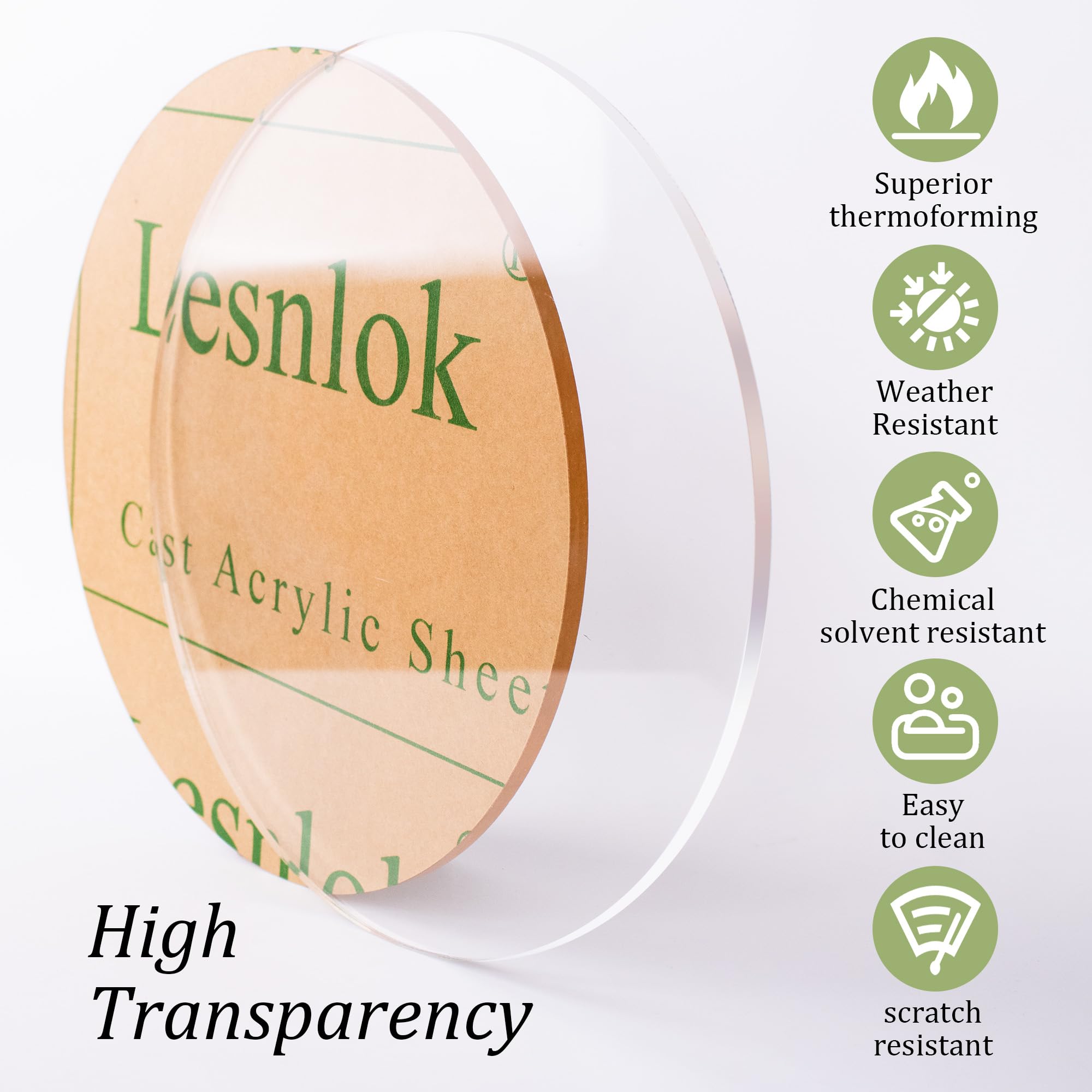 Round Acrylic Sheets - 8 Inch Diameter -4