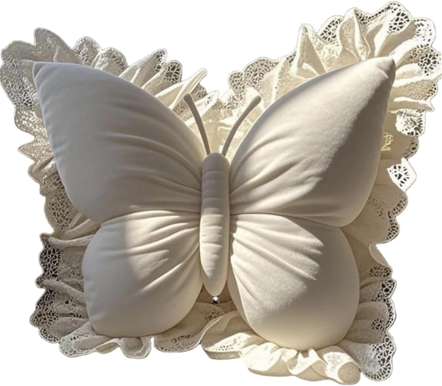 Butterfly Sofa Pillow Animal Floor Reading Pillow Car Cushion (Blue, 50cm)