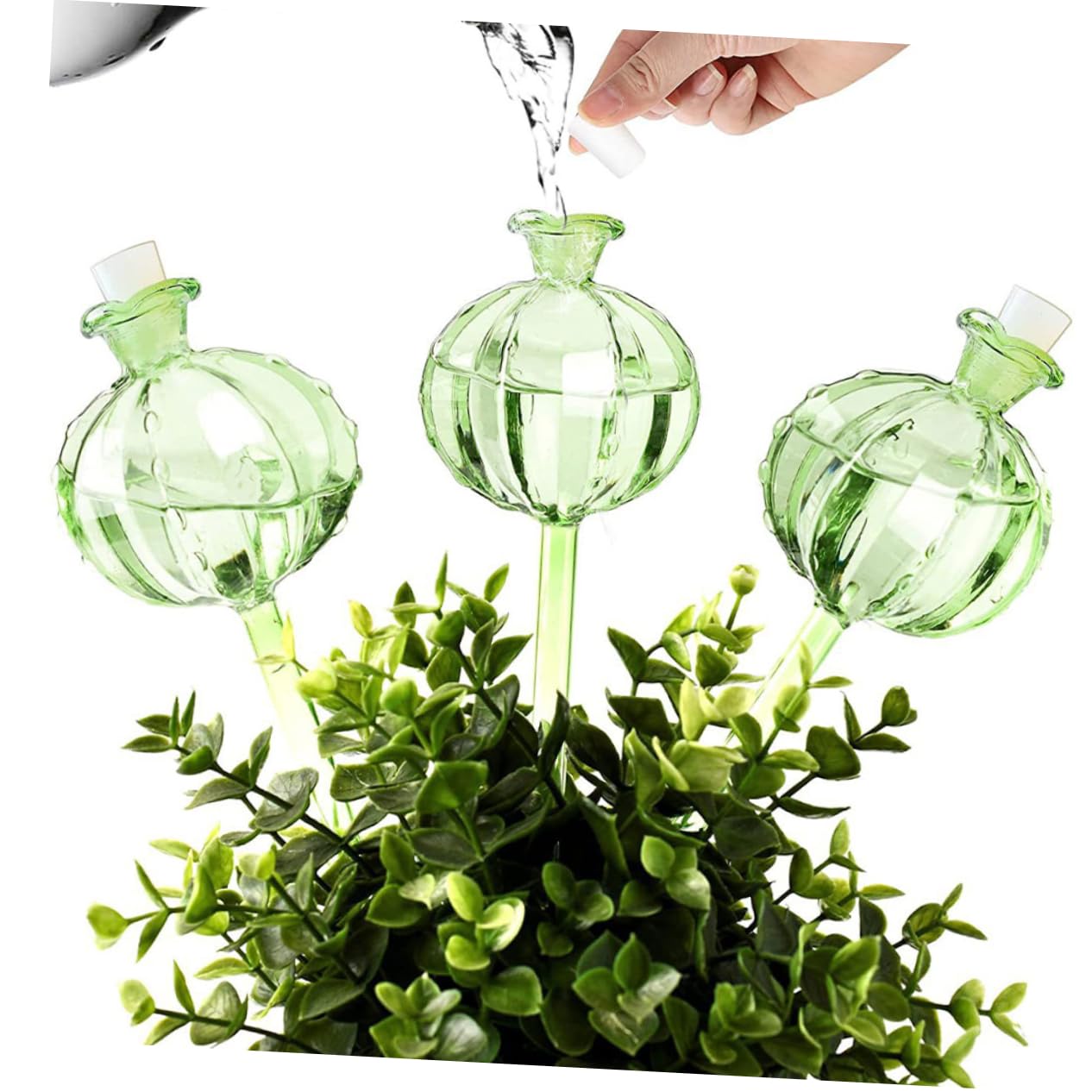 IMIKEYA Globes D’arrosage Automatique Cactus 4 Pièces en Verre Borosilicate