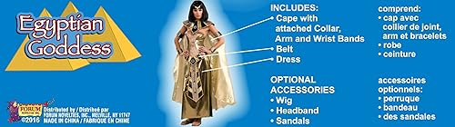 Miniatura 3 de Forum Novelties - Disfraz de diosa egipcia para mujer, dorado, talla única de EE. UU, Oro