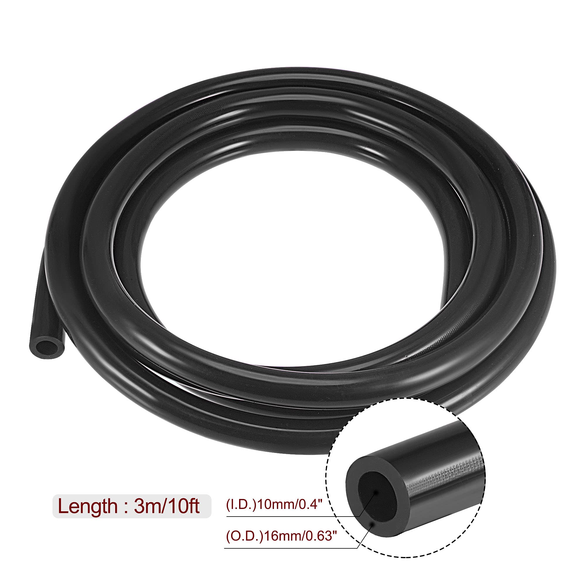 Tuyau En Silicone Flexible 10mm ID X 13mm OD - 1.5M Tube Transparent Résistant Haute Température Pour Pompes, Eau Et Air