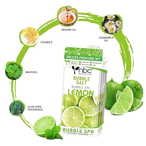 Miniatura 187 de Kit de pedicura para pies remojados: sal de burbujas, exfoliante de azúcar, máscara de masaje, loción de masaje en una caja, kit de spa de 4 pasos